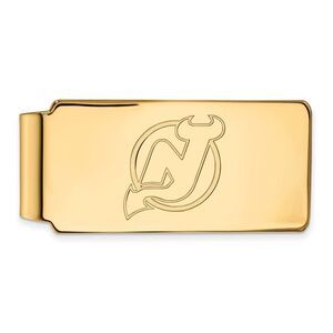 14k Yellow Gold NHL New Jersey Devils Money Clip